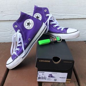 Converse purple high tops